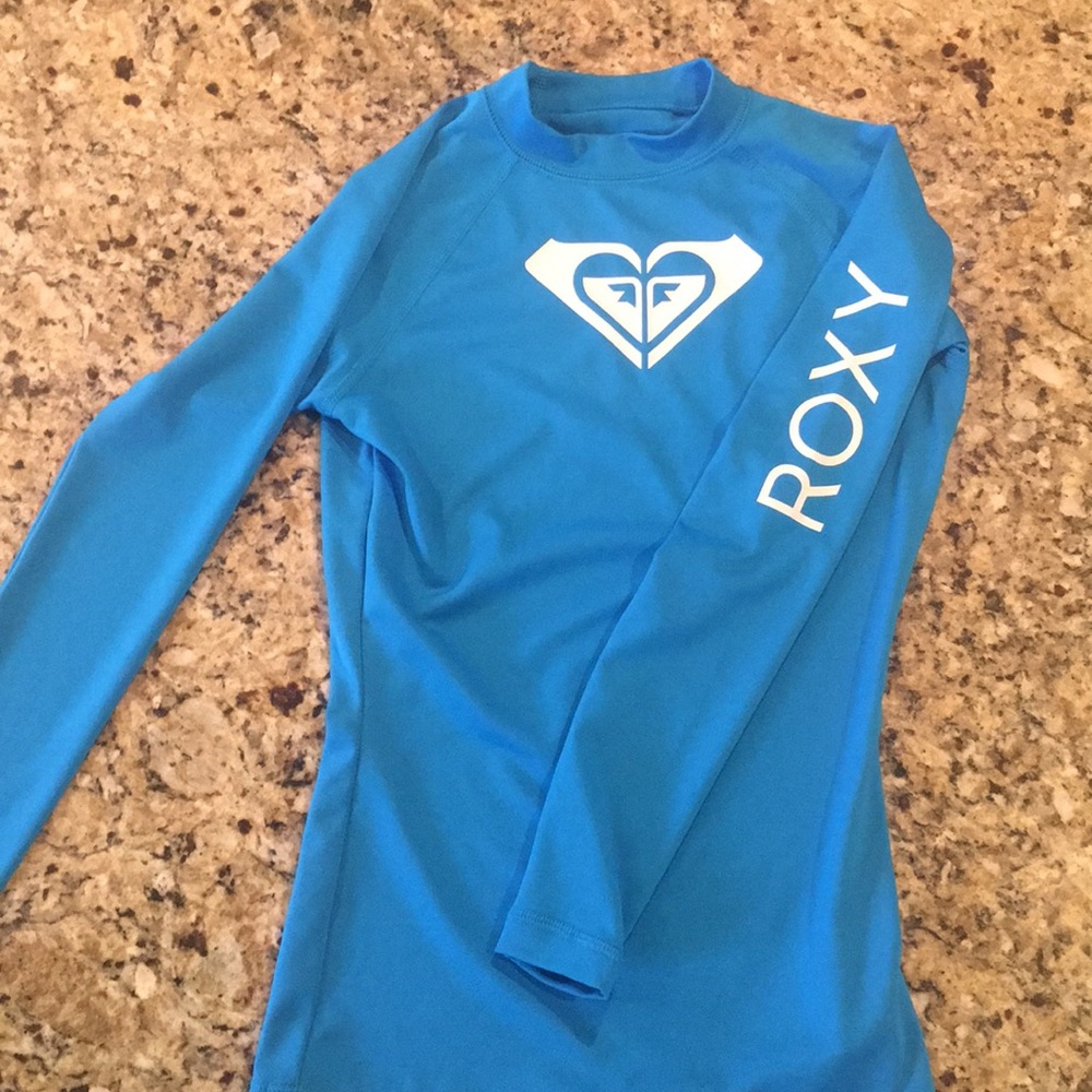 Blue Roxy rash guard